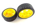 Thumbnail image for Plastic wheels 66mm with tyres for plastic gearboxes (Pair)